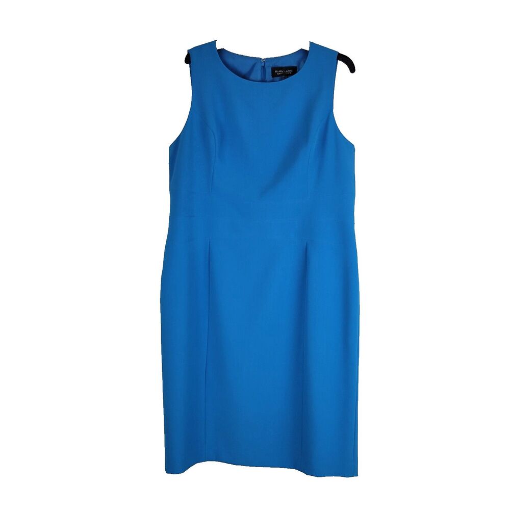 Black Label by EVAN PICONE Sheath Dress Sleeveless Turquoise Women's size 16